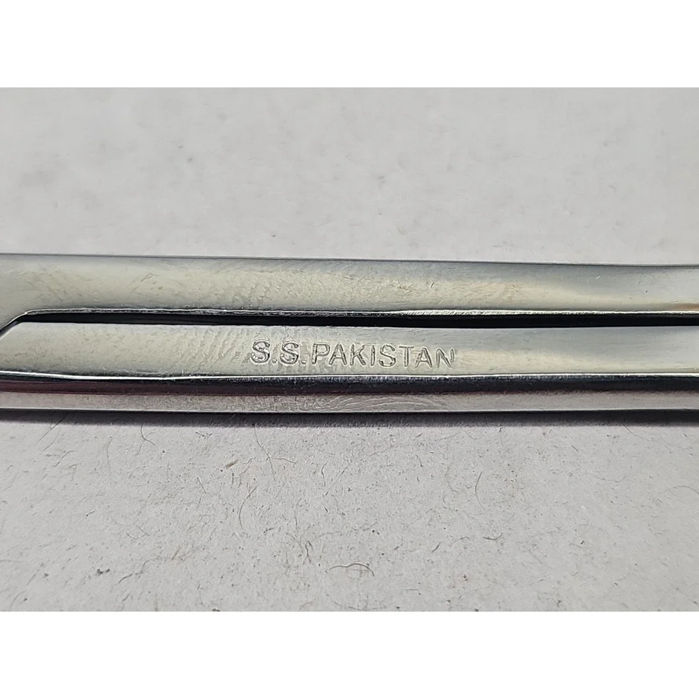 Dental surgical straight lightly curved up scissors, unused S.S Pakistan 5.5